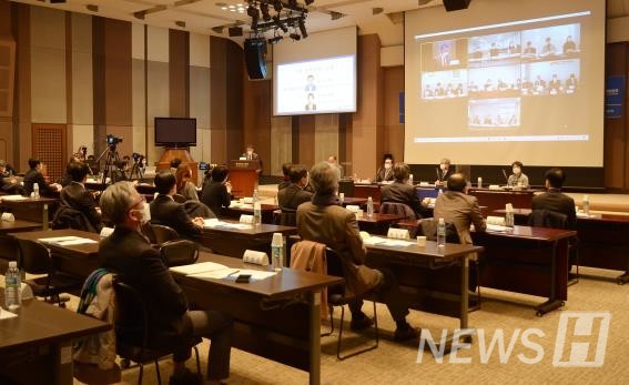 ▲ 2021년 언론중재위원회 정기총회 개최 모습 ⓒ언론중재위원회