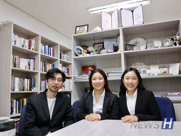 ▲ 왼쪽부터 정태민, 정민주, 장서윤 씨의 모습. 이들은 IBESCC 경진대회에 참가해 우수한 성적을 거뒀다. ⓒ 장서윤 석·박사과정