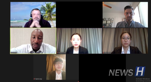 ▲ 장서윤 학생팀이 IBESCC 경진대회에 참가해 기획한 아이템을 설명하고 있다. ⓒ 장서윤 석·박사과정