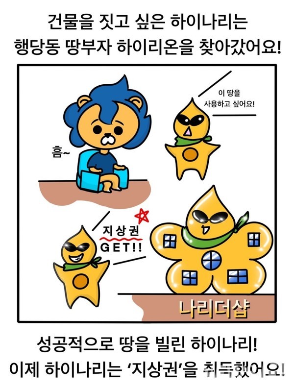▲ 하이나리에 진심인 당신을 위한 '물권' 공부용 만화 ⓒ 대학생 온라인 커뮤니티 에브리타임