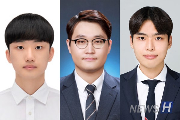 ▲ 왼쪽부터 정의관념 팀의 김성용, 김진욱, 양윤상(이상 법학전문대학원 2) 씨의 모습. 이들은 법학 스터디와 수업 수강을 통해 인연을 맺어 제8회 모의헌법재판 경연대회에 참가했다. ⓒ 김진욱 학생