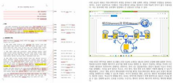 ▲ 전공수업 과제 피드백과 온라인 복습 활동