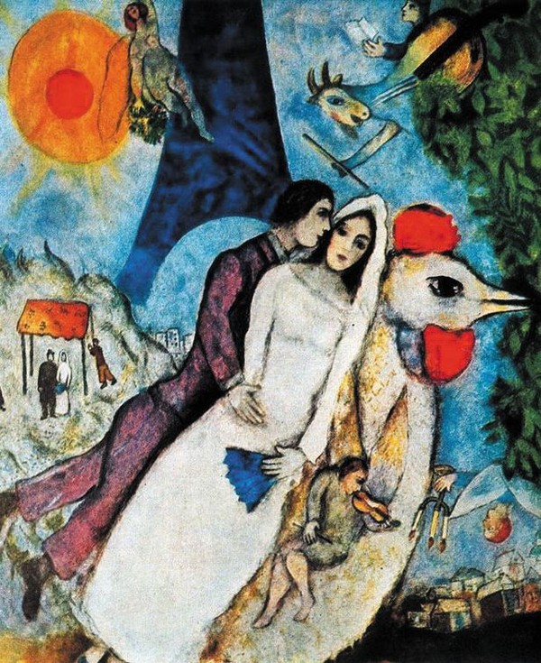 샤갈, 에펠탑의 신혼부부 ⓒ 프랑스 퐁피두센터 소장