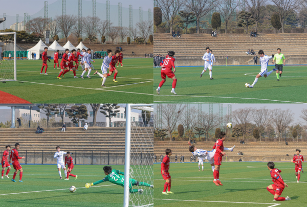한양대학교(백) / 유통경제대학교(적)