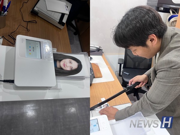 ▲ 요청한 사진 규격에 맞게 사진을 인화하면 홈즈 토토사이트 사고 팔고 이용이 마무리된다. ⓒ 백세빈 기자
