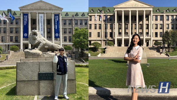 ▲ 박시원(간호학부 15, 오른쪽), 박건웅(기계공학부 1, 왼쪽) 씨는 7살 차이의 남매다. 박시원 씨의 졸업 3년 후, 동생인 박건웅 씨가 해외 토토사이트 순의 23학번 신입생으로 입학했다. ⓒ 박건웅 학생