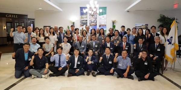 이기정 총장이 지난 4일 한양대학교 텍사스 총동문회 간담회에 참석했다. ⓒTEXASN