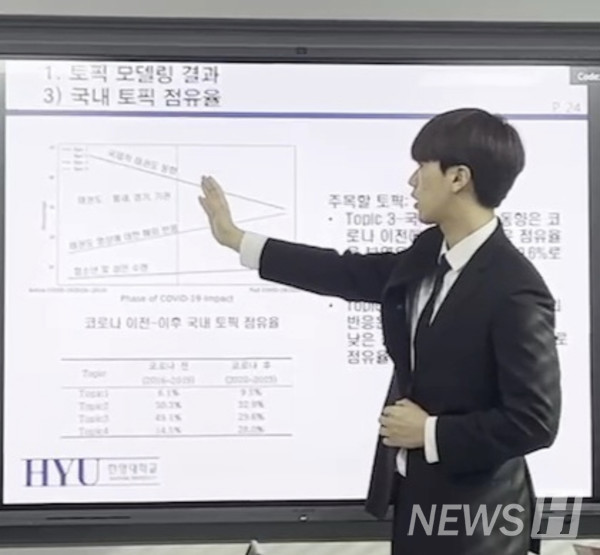 ▲ 위너 토토 발표 연습을 하는 모습이다. 한양대 팀의 학생들은 이번 위너 토토를 통해 새로운 도전을 꿈꾸고 있다. ⓒ 박민성 학생