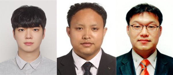 [사진자료1] 연구진 사진. (왼쪽부터) 차든찬 박사과정, 탕장 이봄차 띵 박사(이상 제1저자), 이승현 교수(교신저자) 