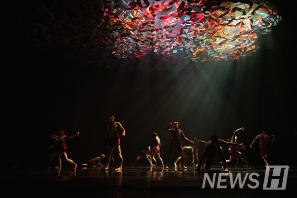 ▲ This is the actual stage of the choreography “Jungle - Sense and Response". You can see the dancers performing their movements on the stage. This stage has received much acclaim. ⓒ Korea National Contemporary Dance Company