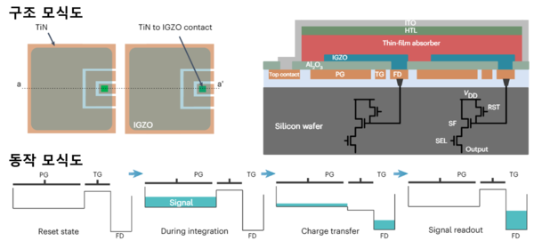 연구결과 모식도 / 단파 적외선 센서에 TFT 기술을 활용해 화질 개선에 성공했다.