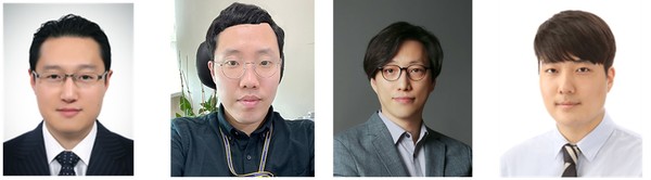 [Figure 1] Co-Research Team. (From the left) Professor Park Hui-joon and Kim Kyeong-hak (Hanyang University), Professor Baac Hyoung-won (Sungkyunkwan University) (corresponding authors), Researcher Kim Do-hyung (Hanyang University, first author)