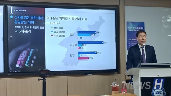 ▲ 김 장관은 "탈북민들의 응답을 통해 토토사이트의 화폐가 자국민에게 외면받고 있다는 점을 확인할 수 있다"고 말했다. ⓒ 김가영 기자