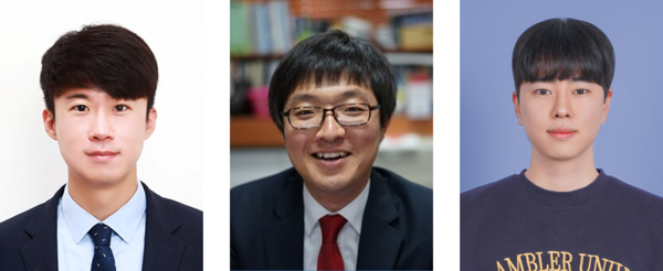(From left) Professor Kim Young-hoon from the Department of Energy Engineering at Hanyang University, Professor In-Hyuk Park from the Graduate School of Analytical Science and Technology at Chungnam National University, and Sang-Hyun Nam, a master's and doctoral integrated course student from the Department of Energy Engineering at Hanyang University