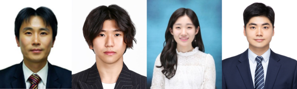 (좌측부터) 오기용 교수, 정진호 석박통합과정, 곽은지 박사과정, 김준형 박사과정