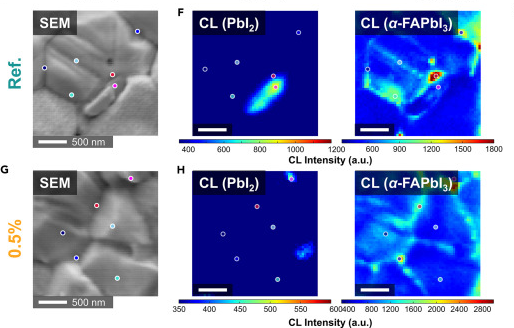 ▲ The supramolecular passivation strategy using noncovalent interaction greatly reduces the existing defects and chemical inhomogeneity of perovskites. ⓒ Professor Choi Hyo-sung