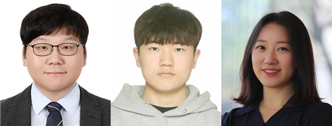 (From the left) Professor Wie Jeong-jae, Department of Organic and Nano Engineering at 한글지원 해와 토토사이트 University; Yang Ki-jun, a student of the Master-Doctorate integrated course at the Department of Organic and Nano Engineering at 한글지원 해와 토토사이트 University; Doctor Won Su-kyoung, Department of Organic and Nano Engineering at 한글지원 해와 토토사이트 University