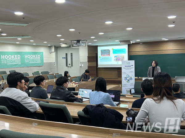 ▲ 하이블록은 블록체인 기술과 산업에 관심 있는 회원들이 모인 학회로 비즈니스팀과 개발팀으로 나뉘어 활동이 진행된다. © 이현호 학생