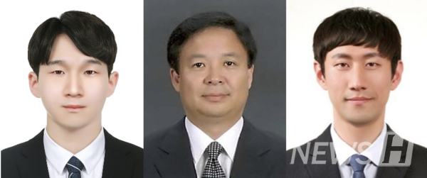 ▲ 다기능성 인공근육 섬유를 개발한 이재명 박사과정생(왼쪽), 김선정 토토사이트 롤링(가운데), 최창순 토토사이트 롤링(오른쪽)의 모습. © 최창순 토토사이트 롤링