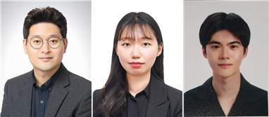(좌측부터) 장재영 교수, 백지수 박사과정생, 김상범 박사과정생