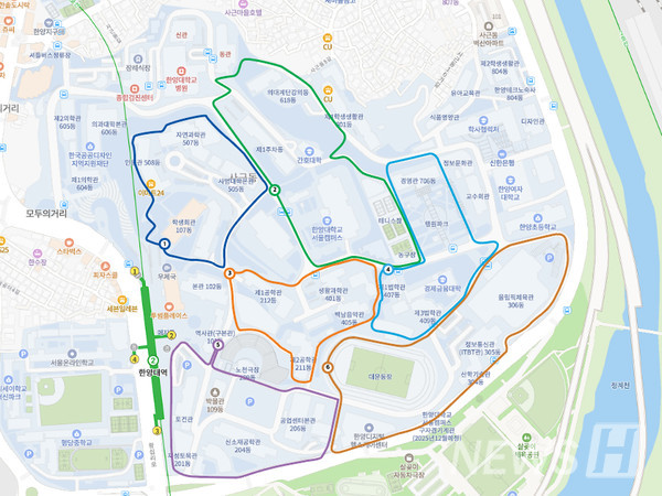 ▲ HYPD(Hanyang Patrol Department)는 조장 5명을 포함한 20명이 대원이 월요일부터 금요일, 4명이 조를 이뤄 학내, 학외 야간 순찰을 진행한다. © 이건호 학생