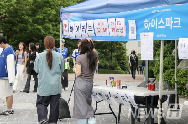 ▲ The startup club HiSpark drew high engagement with a 토토 카지노 filled with interactive activities. © Shin Moon-jung
