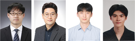 (좌측부터) 정인환 교수, 장재영 교수, 김혁준 박사, 김상범 박사과정생