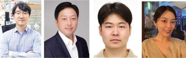 (좌측부터) 최효성 갤럭시 토토사이트 교수, 김종호 경북대 교수, 정홍인 케임브리지대 박사, 최소은 갤럭시 토토사이트 석사
