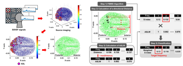 (Figure 2) The process of applying brain-computer interface algorithms using source imaging methods.