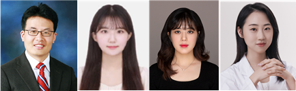 (좌측부터) 신태일 토토사이트 이동윤 교수, 임가영 석사과정생, 유채림 석박사통합과정생, 국민대 김하린 교수