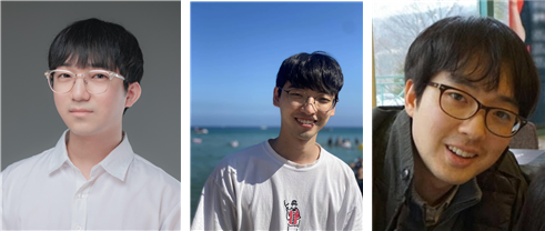 (From left) Hanyang University Master’s students Kim Min-su, Jung Eun-ho, and Professor Lee Yoon-sang