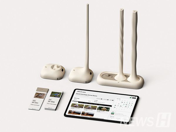 2025 레드닷 어워드 콘셉트 디자인 부문 Best of Best 부문에 선정된 'PerchCare'는 구조된 야생 조류의 재활 치료 과정에서 건강 상태를 판단하는 핵심 지표인 체중을 스트레스 없이 측정할 수 있도록 설계한 스마트 횃대다.