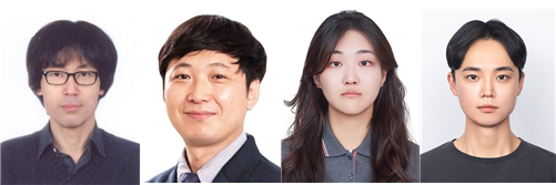 (좌측부터) 정승준 교수, 장용우 교수, 유승원 학생, 김민우 학생