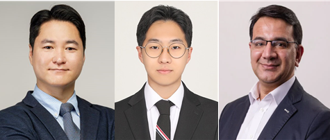 （从左开始）汉阳大学卢泰佑教授、汉阳大学金正根硕士토토사이트 해킹 신고生、英国诺森比亚大学 Murad Ali 教授