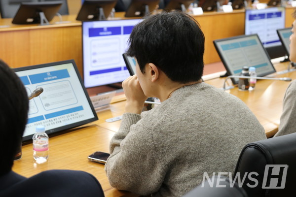 ▲ The contest evaluation criteria and evaluated items are shared on the screen. 