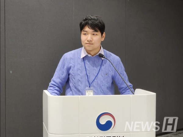 ▲win 토토사이트团长 郑载成（观光学部 2）同学的样子。他表示了今后也将由win 토토사이트成为先锋打造安全校园的抱负。© 郑载成 同学