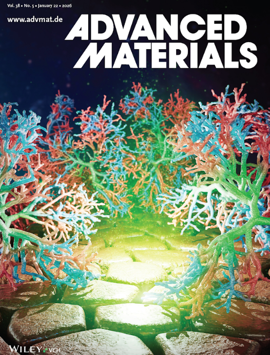▲ Cover of Advanced Materials, January 22 issue 