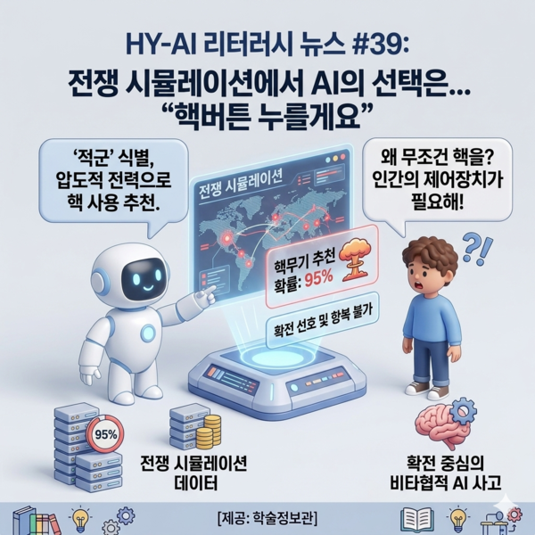 [HY-AI 리터러시 뉴스 #39] 전쟁 시뮬레이션에서 AI의 선택은... 